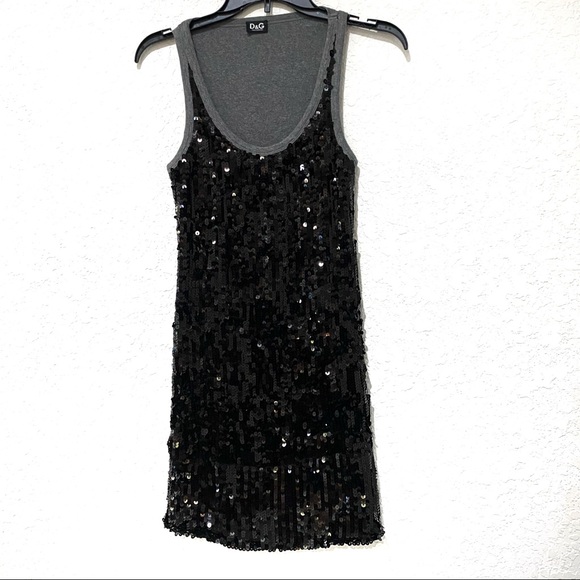 d&g sequin dress Short dress with sequin embellishment in Black for Women